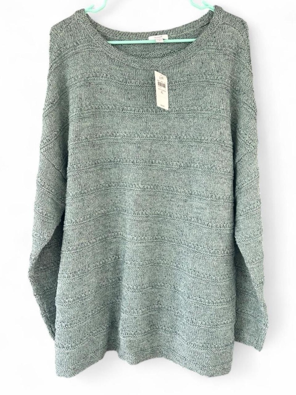 NWT Pure Jill by J. Jill Textured Boat Neck Sweater in Bottle Green Size XL